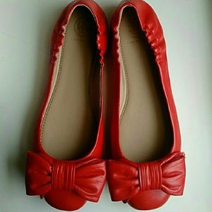 Tory Burch Dive Bow Driver Ballet / Nappa Leather